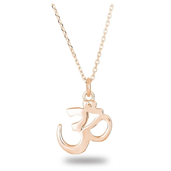 Jewelry - Sterling Silver Rose Gold Filled Om Necklace